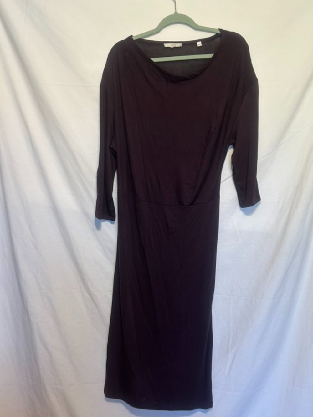 Nice!  Vince. Women's Classic Rayon Solid 3/4 Sleeve Maxi Dress Brown ~ Size XL